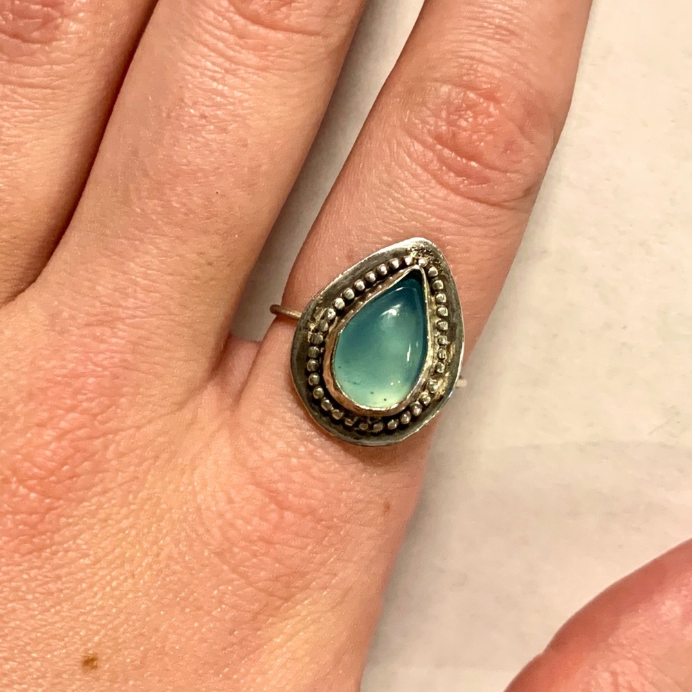 Sterling Silver Blue Chalcedony Ring - image 3